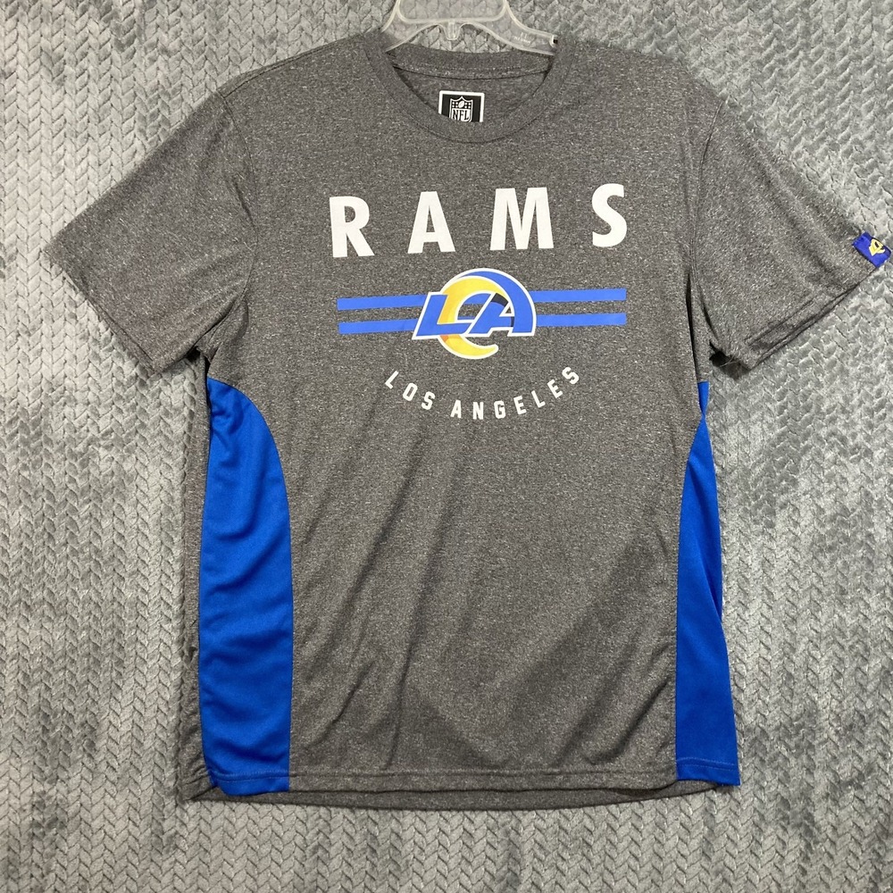 Los Angeles Rams Shirt Mens Size XL Gray NFL Team Apparel Graphic Print Logo
